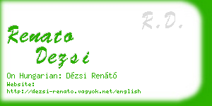 renato dezsi business card