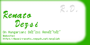 renato dezsi business card